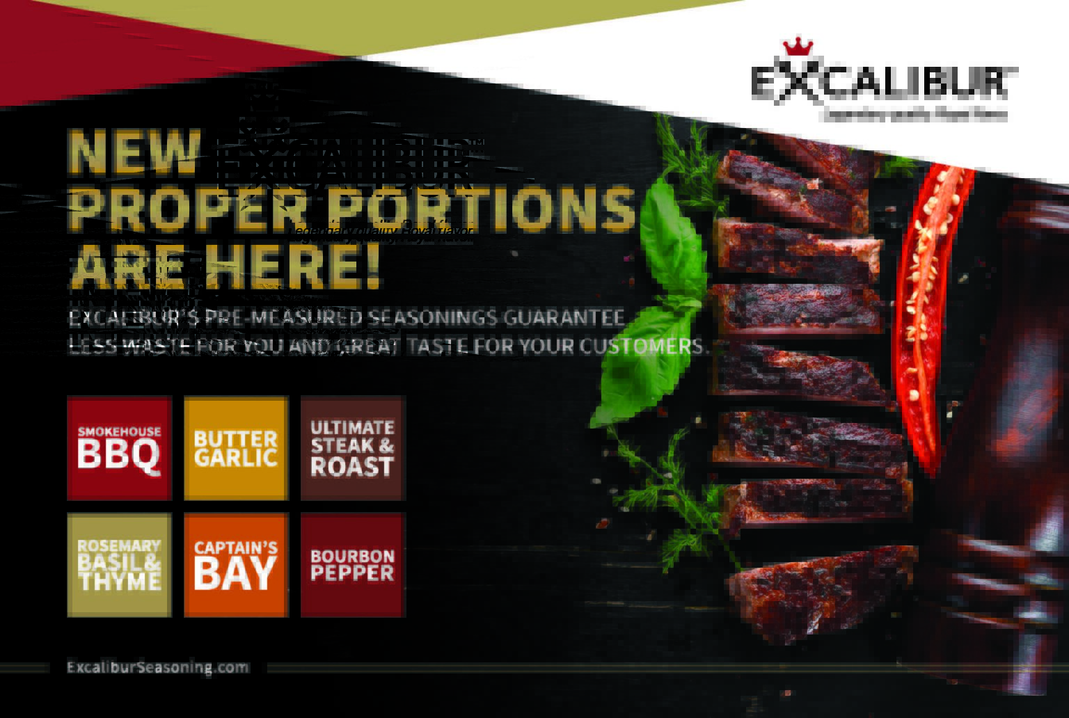 NEW "Proper Portions" are here! Excalibur Seasoning