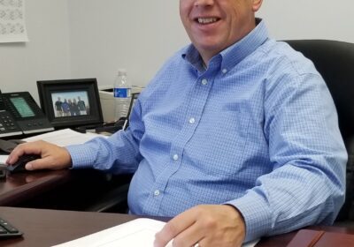 Mike Shrier at his desk